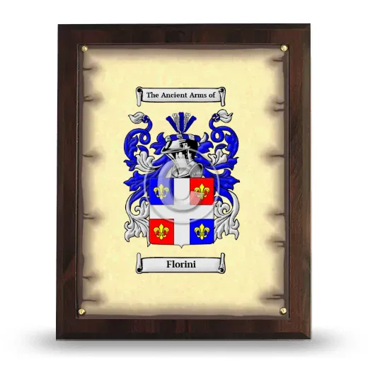 Florini Coat of Arms Plaque