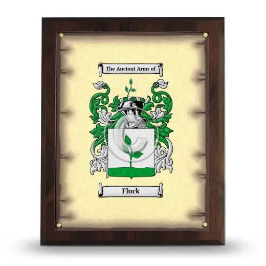 Fluck Coat of Arms Plaque