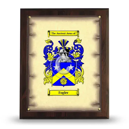 Fogler Coat of Arms Plaque