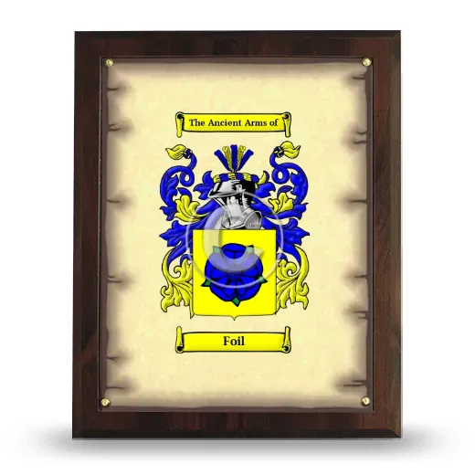 Foil Coat of Arms Plaque