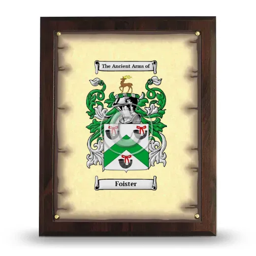 Foister Coat of Arms Plaque