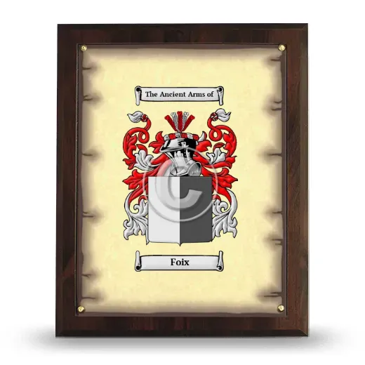 Foix Coat of Arms Plaque