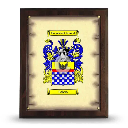 Folcio Coat of Arms Plaque