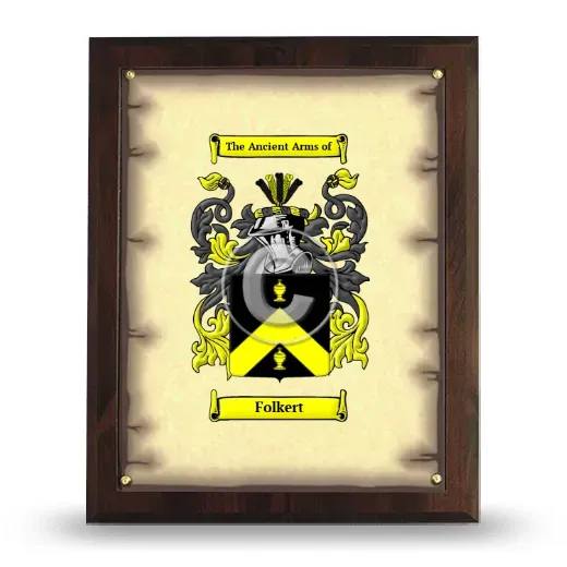 Folkert Coat of Arms Plaque