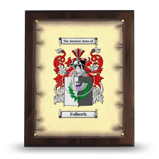 Folkerth Coat of Arms Plaque