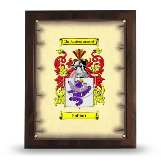 Folliott Coat of Arms Plaque