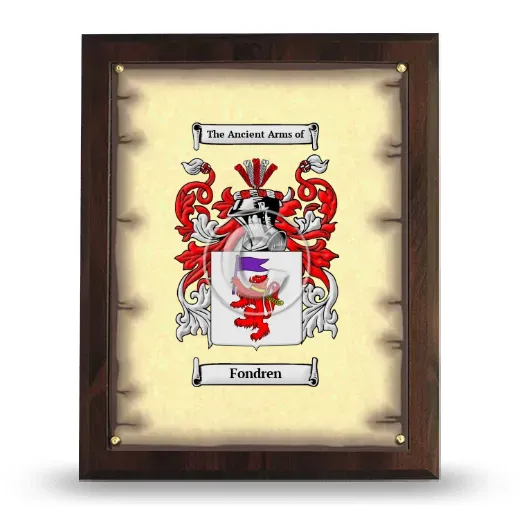 Fondren Coat of Arms Plaque