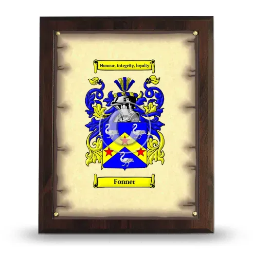 Fonner Coat of Arms Plaque