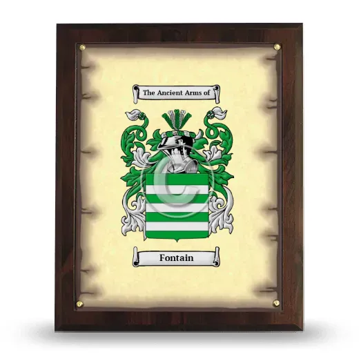 Fontain Coat of Arms Plaque
