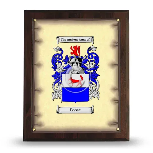 Foose Coat of Arms Plaque