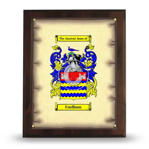 Fordham Coat of Arms Plaque