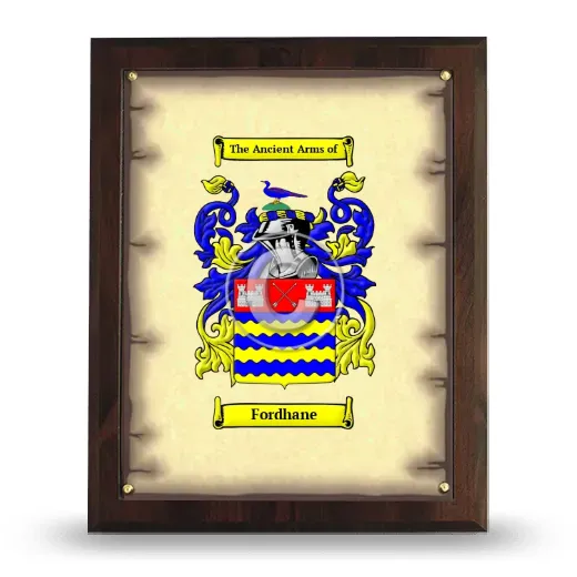 Fordhane Coat of Arms Plaque