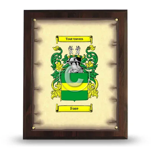 Fore Coat of Arms Plaque