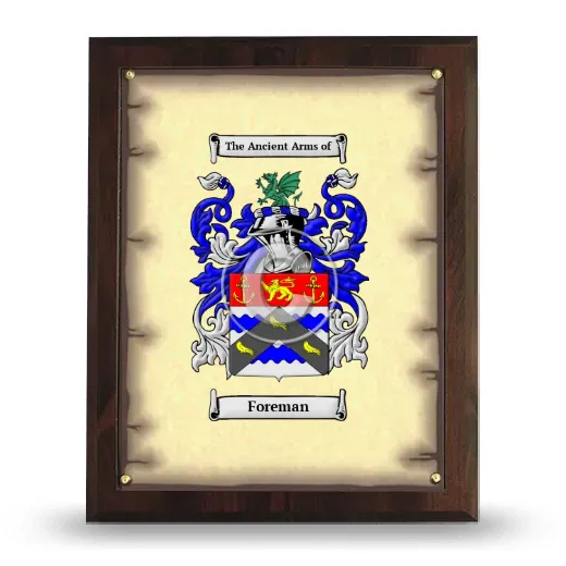 Foreman Coat of Arms Plaque