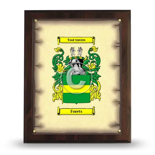 Forets Coat of Arms Plaque