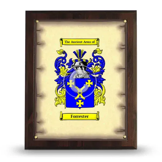 Forrester Coat of Arms Plaque