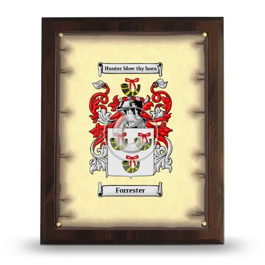 Forrester Coat of Arms Plaque