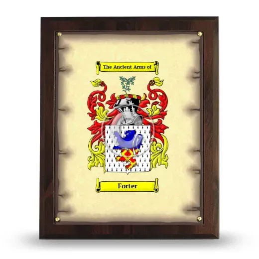 Forter Coat of Arms Plaque