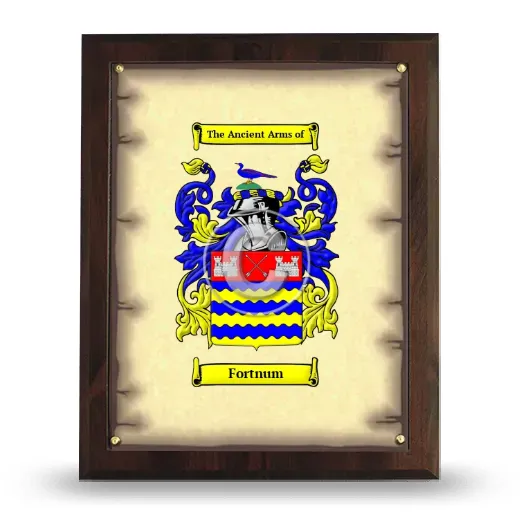 Fortnum Coat of Arms Plaque
