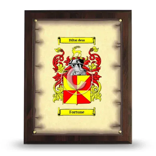 Fortune Coat of Arms Plaque