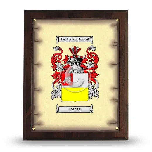 Foscari Coat of Arms Plaque