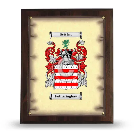Fotheringhay Coat of Arms Plaque