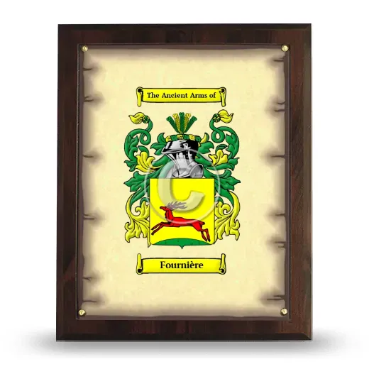 Fournière Coat of Arms Plaque