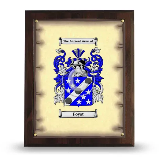Foyot Coat of Arms Plaque