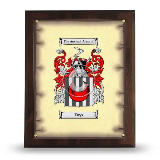 Foys Coat of Arms Plaque