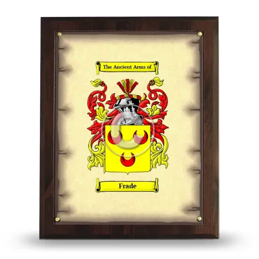 Frade Coat of Arms Plaque