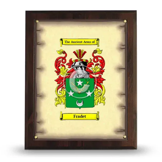 Fradet Coat of Arms Plaque