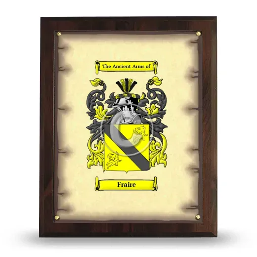 Fraire Coat of Arms Plaque
