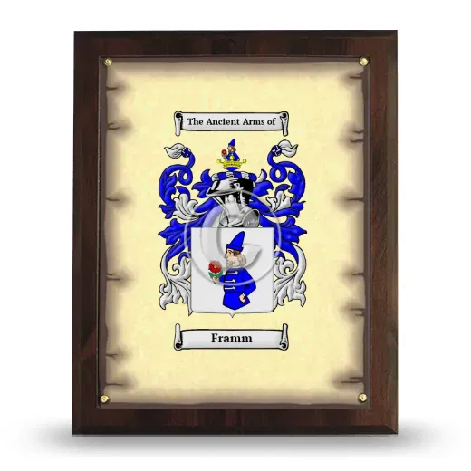 Framm Coat of Arms Plaque