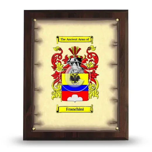 Franchini Coat of Arms Plaque