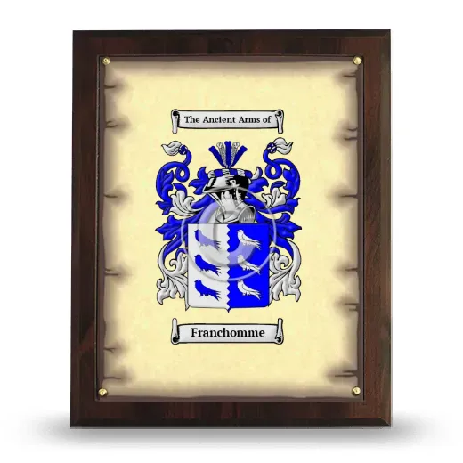 Franchomme Coat of Arms Plaque