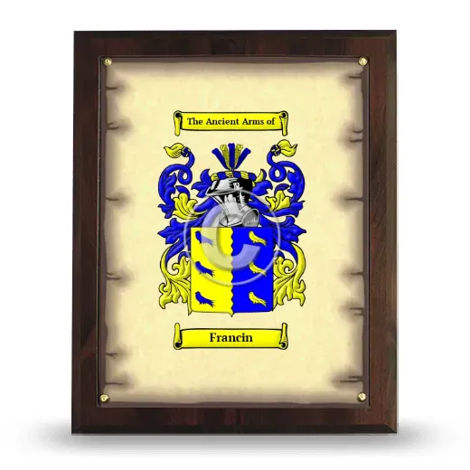 Francin Coat of Arms Plaque