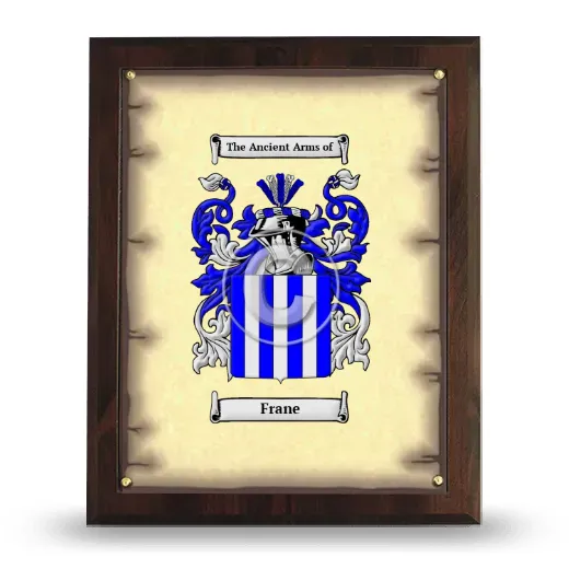 Frane Coat of Arms Plaque