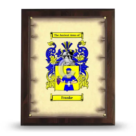Franke Coat of Arms Plaque