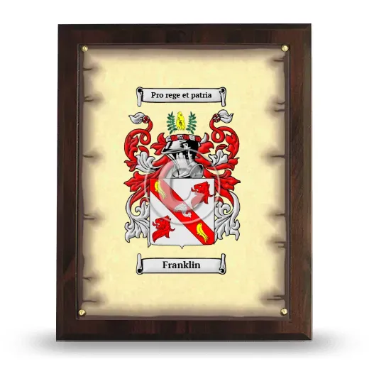 Franklin Coat of Arms Plaque