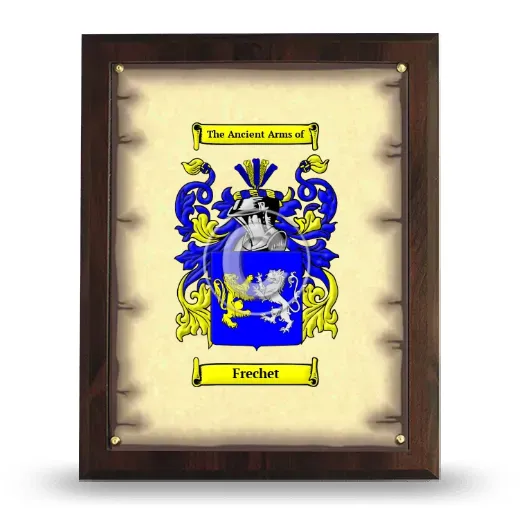Frechet Coat of Arms Plaque