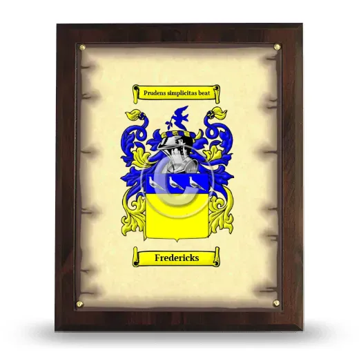 Fredericks Coat of Arms Plaque