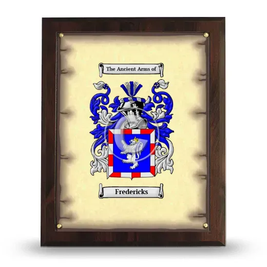 Fredericks Coat of Arms Plaque