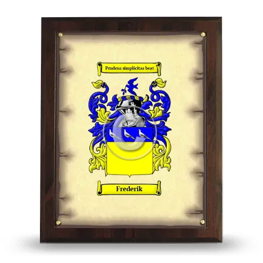 Frederik Coat of Arms Plaque