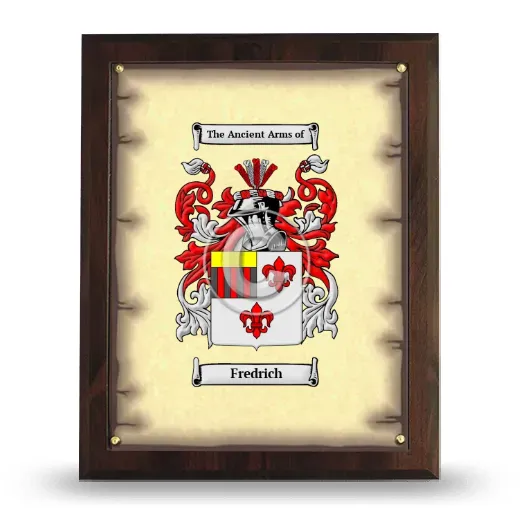 Fredrich Coat of Arms Plaque