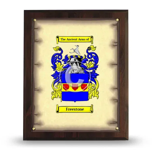 Freestone Coat of Arms Plaque
