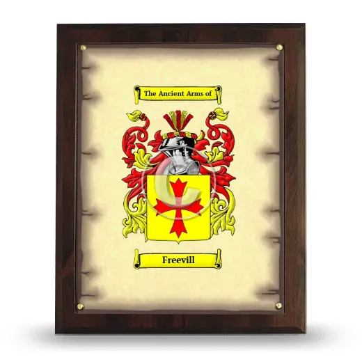 Freevill Coat of Arms Plaque