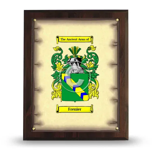 Frenier Coat of Arms Plaque