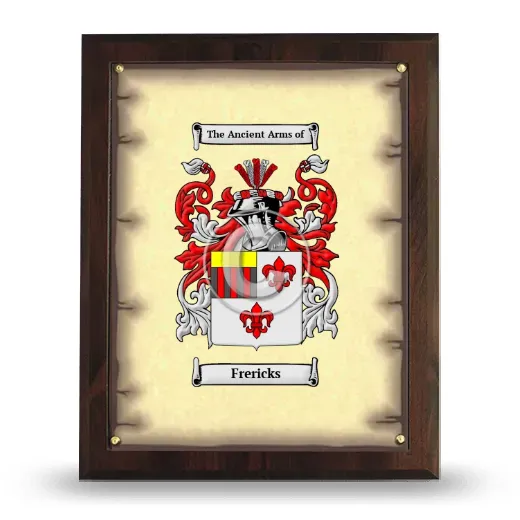 Frericks Coat of Arms Plaque