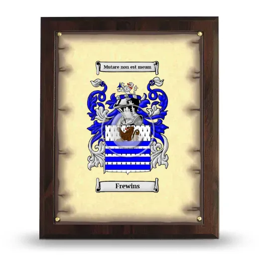 Frewins Coat of Arms Plaque