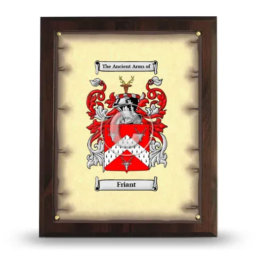 Friant Coat of Arms Plaque